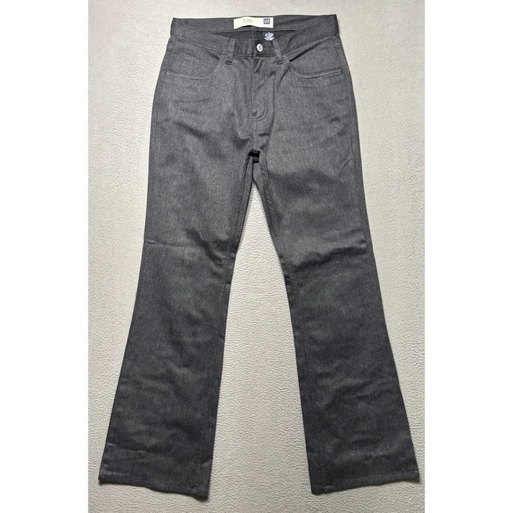 Gap Flare Stretch Pants Womens Size 6 (28x31) Gray Neutral Minimal Career Preppy
